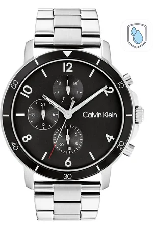 Calvin Klein Men Gauge Sport Bracelet Style Analogue Multi Function Watch 25200067-Black