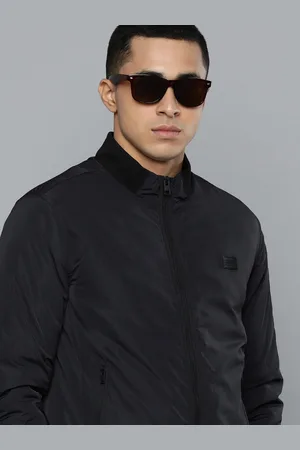 Flying Machine Men Charcoal Grey Bomber Jacket