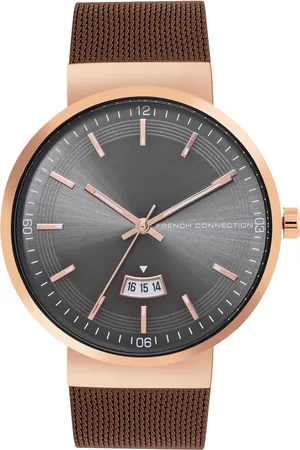 French Connection Men Bracelet Style Straps Analogue Quartz Battery Powered Watch FCP42BRM