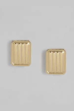 Tommy Hilfiger Gold Plated Stainless Steel Geometric Studs