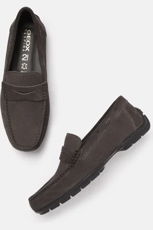 Geox Men Brown Leather Driving Shoes