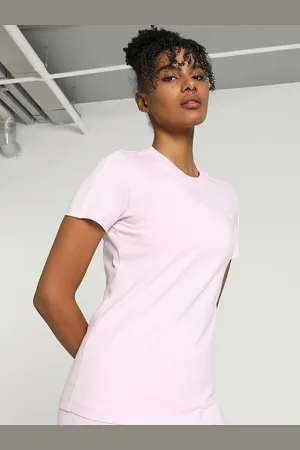PUMA HER Womens Printed Cotton Round Neck Tshirt