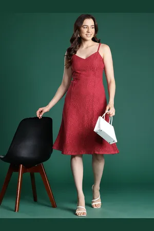 DressBerry Crochet Knit A-Line Dress