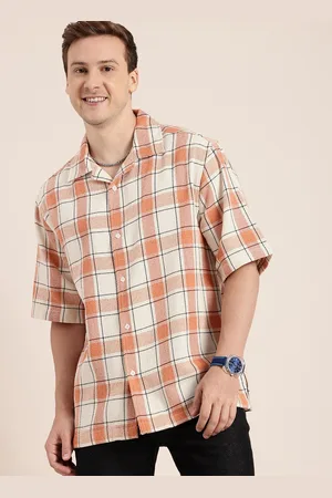 HERE&NOW Checked Relaxed Fit Knitted Casual Shirt