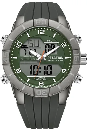 Kenneth Cole Men Textured Strap Analogue and Digital Sports Watch KRWGP9005802