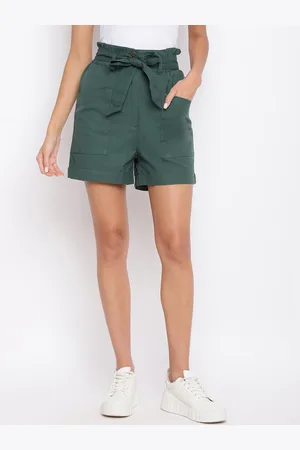 Fabindia Women Green Shorts