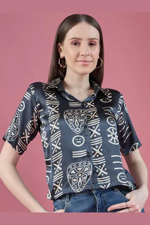 DressBerry Relaxed Bandhani Printed Half Sleeve Shirt