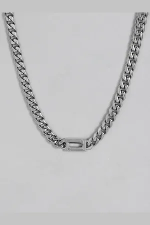 Lacoste Women Fundament Stainless Steel Link Pendant Necklace