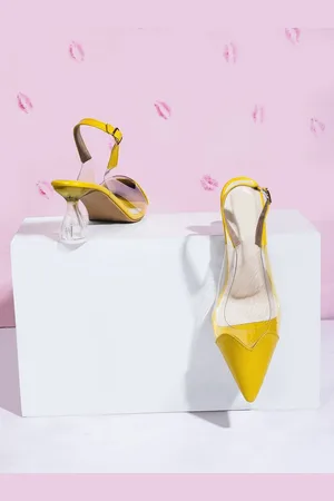 TRY ME Pointed Toe Kitten Heel Mules