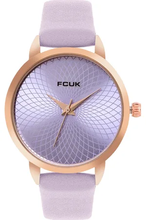 French Connection Women Embellished Dial & Leather Straps Analogue Watch FK00023F