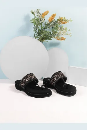 Metro Embellished Open Toe Comfort Heels