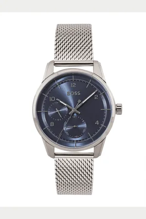 HUGO BOSS Men Sophio Solid Dial & Stainless Steel Bracelet Style Analogue Watch 1513942