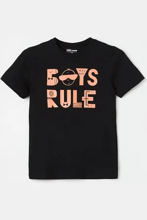 Lifestyle Boys Typography Printed Cotton T-shirt