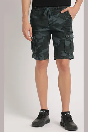 The Bear House Men Camouflage Printed Regular Fit Cargo Shorts