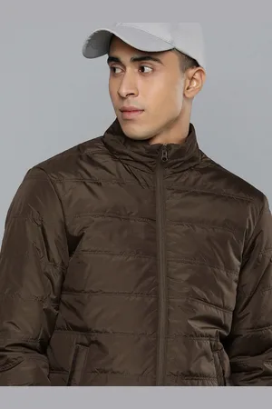 Flying Machine Men Olive Brown Bomber Jacket