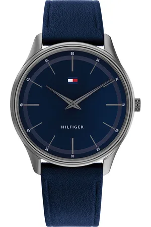 Tommy Hilfiger Men Patterned Dial & Leather Bracelet Style Straps Digital Watch TH1710467