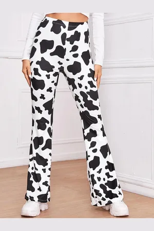 BAESD Women Printed Relaxed Bootcut Trousers
