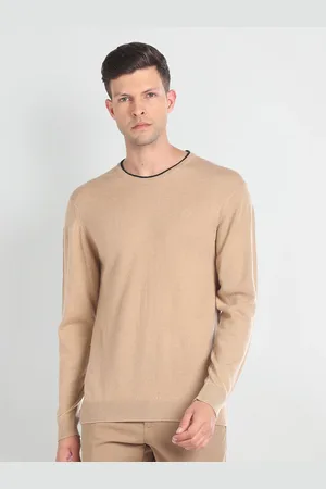 Arrow Round Neck Long Sleeves Pullover Sweater