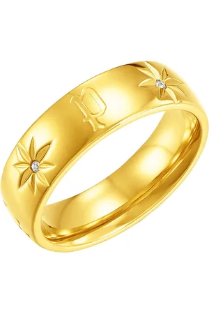 Police Gold-Plated Stainless Steel Finger Ring