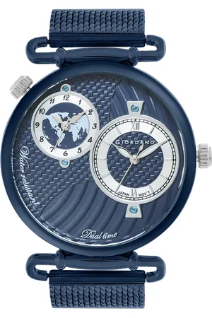 Giordano Men Blue Dial & Blue Bracelet Style Straps Analogue Watch