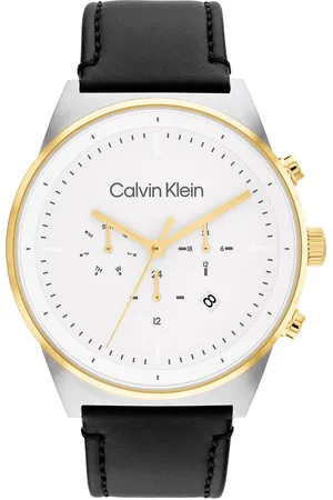 Calvin Klein Men Impressive Leather Analogue Multi Function Watch 25200299