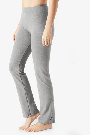 DECATHLON Women Grey Cotton Gym Leggings