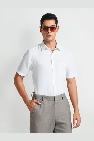 Arrow Classic Fit Spread Collar Short Sleeves Formal Shirt