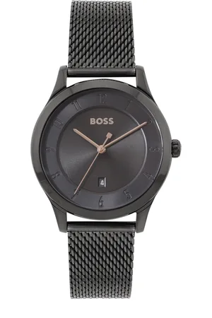 HUGO BOSS Men Purity Solid Dial & Stainless Steel Bracelet Style Analogue Watch 1513986