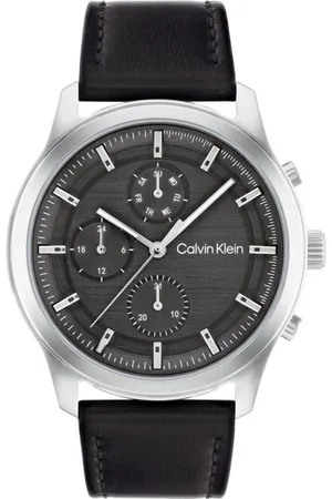 Calvin Klein Men Sport Dial & Leather Straps Analogue Multi Function Watch 25200211