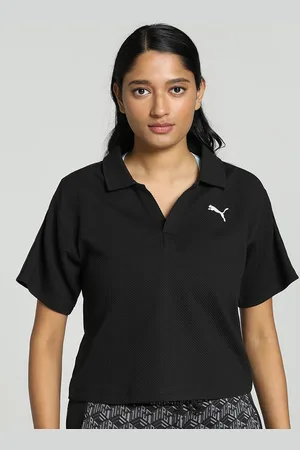 PUMA HER Women Relaxed Fit Polo Sport T-Shirt