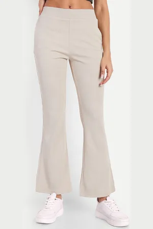 Broadstar Women High-Rise Stretchable Flared Bootcut Corduroy Trousers