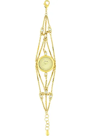 Sonata Women Gold-Toned Analogue Watch 8130YM01