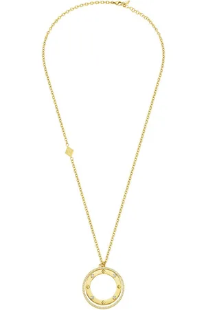 Police Gold-Plated Stone Studded Fizzy Necklace