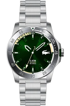 Lacoste Men Brass Dial & Stainless Steel Bracelet Style Straps Analogue Watch 2011204