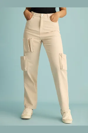 FREAKINS Women Straight Fit High-Rise Low Distress Jeans