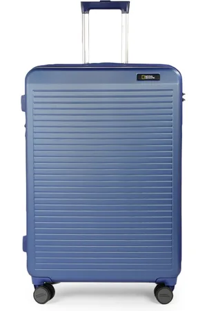 NATIONAL GEOGRAPHIC Unisex Blue Textured Large Hard Trolley Bag