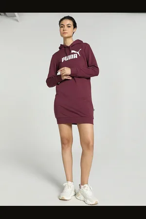 PUMA Essentials Logo Printed Cotton Hooded Dress