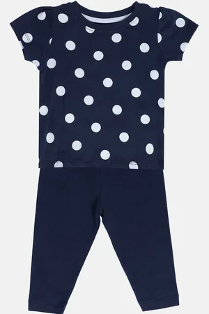 MINI KLUB Girls Printed Pure Cotton Top with Trousers