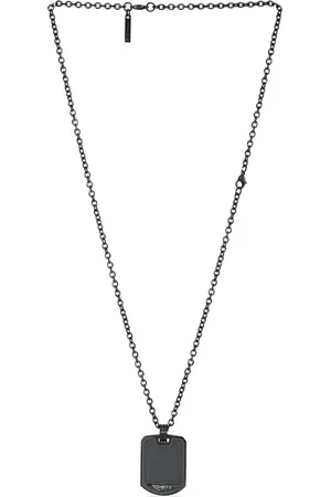 Police Men Black Necklace