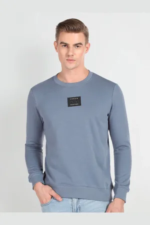 Arrow Round Neck Cotton Pullover Sweatshirt