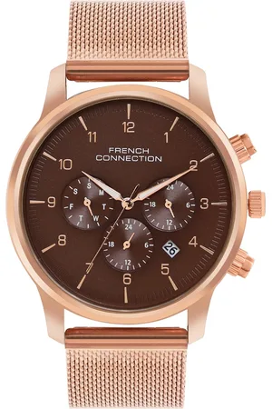 French Connection Men Stainless Steel Bracelet Style Straps Analogue Watch FCN00055E
