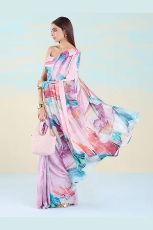 Liva Abstract printed Liva Saree