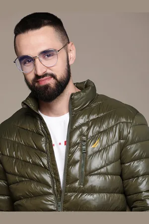 Nautica Mock Collar Padded Jacket With Packable Pouch
