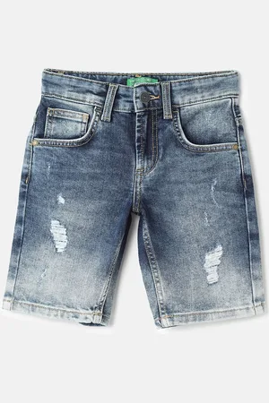 Benetton Boys Washed Denim Shorts