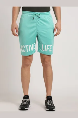 Turtle Men Typography Printed Relaxed Fit Cotton Sports Shorts