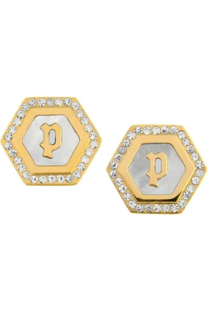 Police Gold-Toned Contemporary Studs Earrings