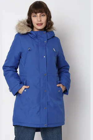 VERO MODA Faux Fur Trim Detail Longline Parka Jacket