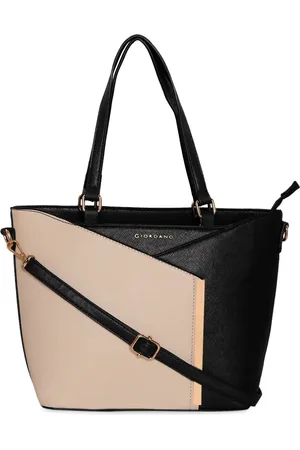 Giordano Black & Pink Colourblocked Tote Bag