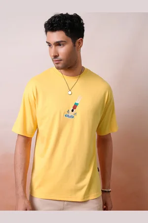 LocoMotive Men Premium Round Neck Half Sleeve Relaxed Drop Shoulder T- Shirt