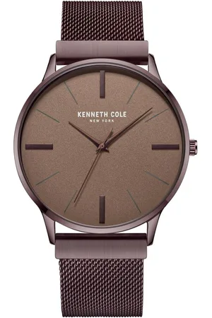 Kenneth Cole Men Brown Dial & Stainless Steel Bracelet Style Straps Analogue Watch KCWGG2221801MN